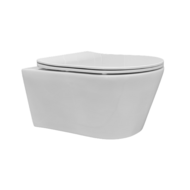 Wandcloset easy flush rimfree standaard met slim toiletzitting softclose en quickrelease