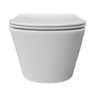 Wandcloset easy flush rimfree standaard met slim toiletzitting softclose en quickrelease