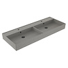 Wastafel Edge Keramiek Warm Beton 120 dubbele wasbak