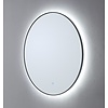 Ronde spiegel met indirecte verlichting Mat Zwart 80