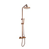 Doucheset thermostatisch (in hoogte verstelbaar) Brons douchekop 30 cm