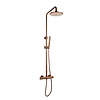 Doucheset thermostatisch (in hoogte verstelbaar) rond Brons douchekop 25 cm