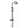 Doucheset thermostatisch (in hoogte verstelbaar) rond Mat Zwart douchekop 25 cm