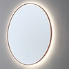 Ronde spiegel Brons met LED verlichting, 3 kleur instelbaar & dimbaar 100