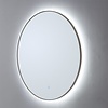 Ronde spiegel Gun Metal met LED verlichting, 3 kleur instelbaar & dimbaar 80