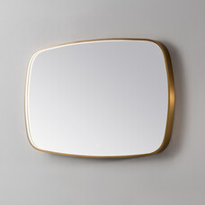 Spiegel element met directe verlichting Goud Geborsteld 140 incl. spiegelverwarming