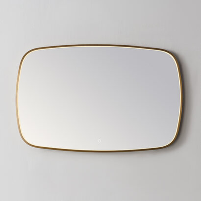 Spiegel element met directe verlichting Goud Geborsteld 120