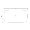 Spiegel element Mat Zwart met LED verlichting, 3 kleur instelbaar & dimbaar 120