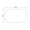 Spiegel element Mat Zwart met LED verlichting, 3 kleur instelbaar & dimbaar 100