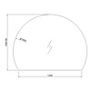 Spiegel horizon met directe verlichting 140 cm