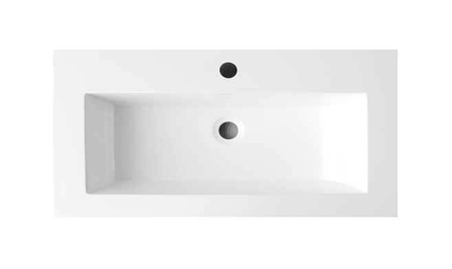 Wastafel Compact Mineraalmarmer 120 enkele wasbak 1 kraangat