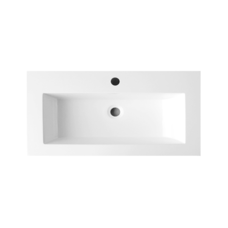 Wastafel Compact Mineraalmarmer 120 enkele wasbak 1 kraangat OP = OP