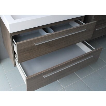 Badmeubel onderkast met aluminium greep 100 Grey Oak OP = OP