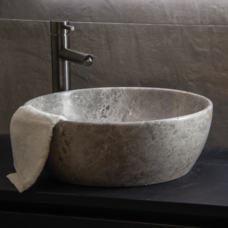 Waskom Marmer Rond Tundra Grey