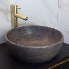 Waskom Marmer Rond Mokka Brown