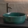 Waskom Keramiek Victoria Color Line incl. clickwaste Mat Jade Groen