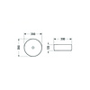 Waskom Keramiek Rond Victoria Color Line incl. clickwaste Mat Licht Grijs