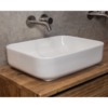 Waskom Keramiek Minerva Color Line incl. clickwaste Glans Wit