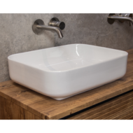 Waskom Keramiek Minerva Color Line incl. clickwaste Glans Wit