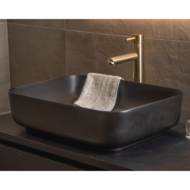 Waskom Keramiek Minerva Color Line incl. clickwaste Mat Zwart