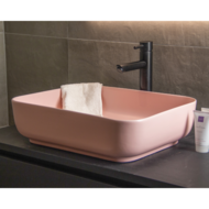 Waskom Keramiek Minerva Color Line incl. clickwaste Mat Pastel Roze