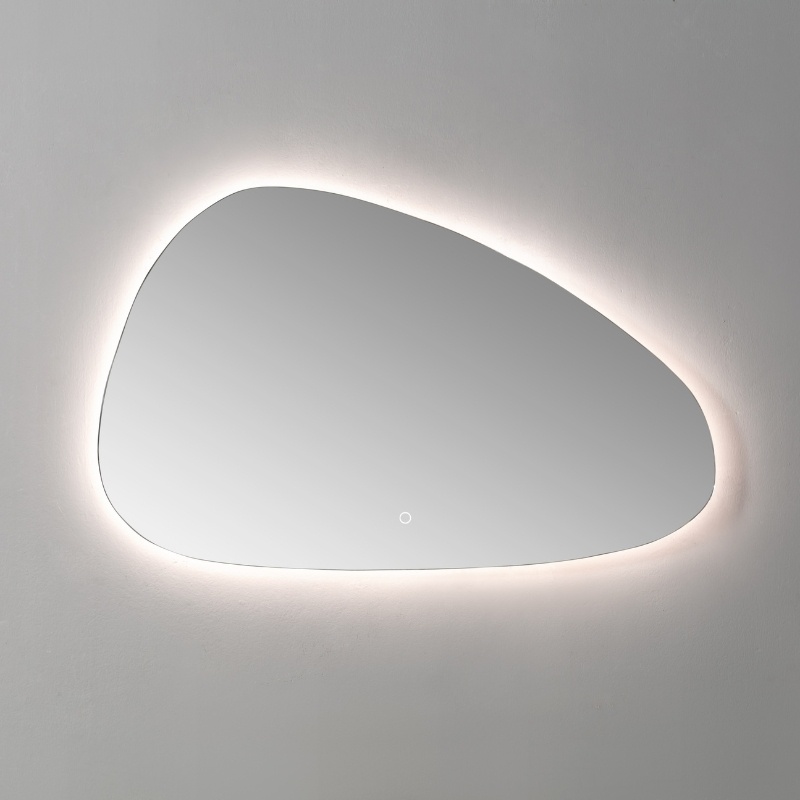 Spiegel Organic met indirecte LED verlichting, 3 kleur instelbaar & dimbaar