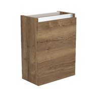 Trendline basic fonteinkast met greeplijst Aluminium Tabak Oak