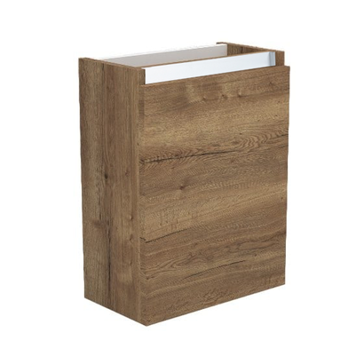 Trendline basic fonteinkast met greeplijst Aluminium Tabak Oak