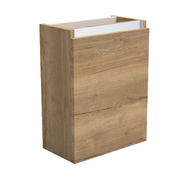 Trendline basic fonteinkast met greeplijst Aluminium Natural Oak