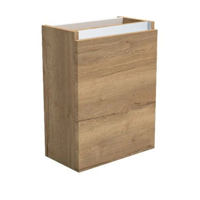 Trendline basic fonteinkast met greeplijst Aluminium Natural Oak