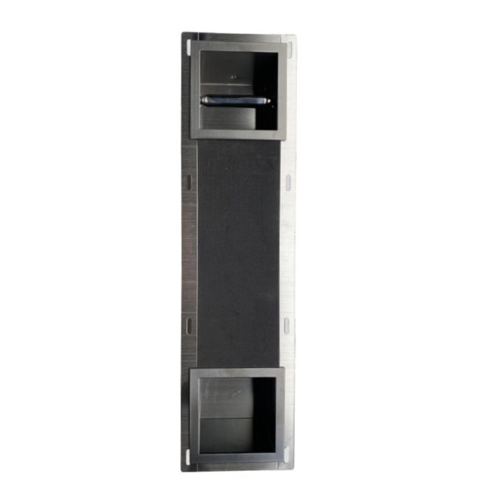 Inbouw-reserverolhouder met rolhouder voor 1 rol Gun Metal
