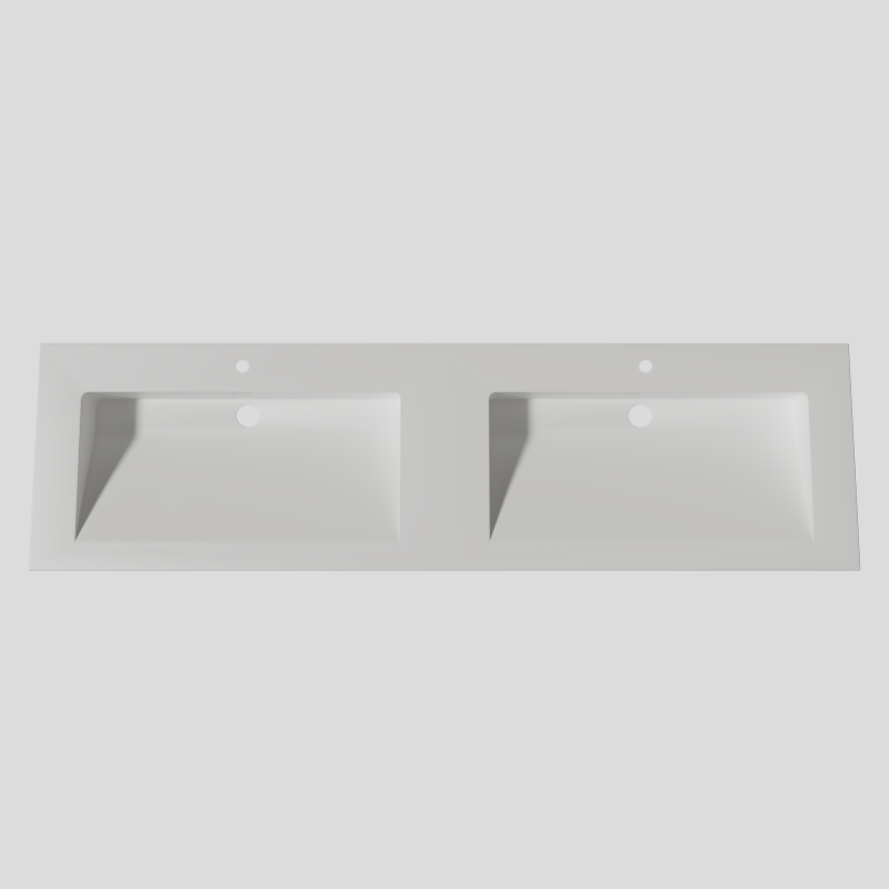 Wastafel Silk Solid Surface 160 dubbele wasbak