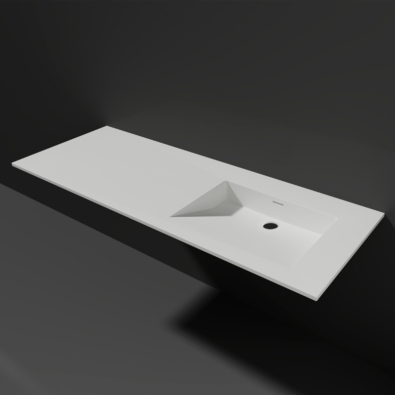 Wastafel Silk Solid Surface wasbak Rechts asymmetrisch 120