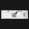 Wastafel Marble Ceramic Calacatta 160 dubbele wasbak