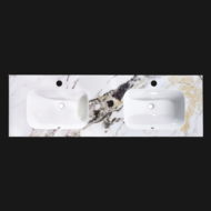 Wastafel Marble Ceramic Calacatta 160 dubbele wasbak Wastafel Marble Ceramic Calacatta 160 dubbele wasbak