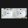 Wastafel Marble Ceramic Calacatta 120 dubbele wasbak