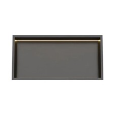Inbouw wandnis Gun Metal 30x60x7 cm met LED verlichting