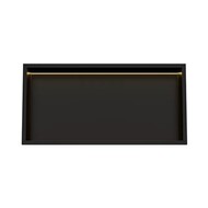 Inbouw wandnis Mat Zwart 30x60x7 cm met LED verlichting