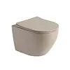 Wandcloset Color Line rimfree compact Mat Zand Beige slim met softclose en quickrelease zitting