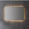 Spiegel decor Mat Zwart met indirecte LED verlichting, 3 kleur instelbaar & dimbaar 160