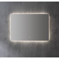 Spiegel decor met indirecte LED verlichting, 3 kleur instelbaar & dimbaar 140 incl. spiegelverwarming