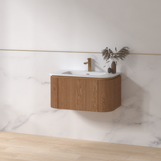 Badmeubelset Eleganza 80 Acacia Solid Surface  zonder spiegel