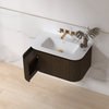 Badmeubelset Eleganza 80 Solid Surface Dark Walnut zonder spiegel