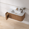 Badmeubelset Eleganza 100 Solid Surface Acacia zonder spiegel