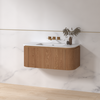 Badmeubelset Eleganza 100 Solid Surface Acacia zonder spiegel