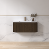 Badmeubelset Eleganza 100 Solid Surface Dark Walnut zonder spiegel