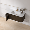 Badmeubelset Eleganza 100 Solid Surface Dark Walnut zonder spiegel