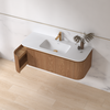 Badmeubelset Eleganza 120 Solid Surface Acacia zonder spiegel
