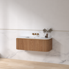Badmeubelset Eleganza 120 Solid Surface Acacia zonder spiegel