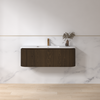 Badmeubelset Eleganza 120 Solid Surface Dark Walnut zonder spiegel